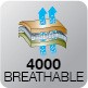 BREATHABLE 8000 “ДЫШАЩАЯ” способность – способность мембранного материала пропускать через себя пар, образуемый телом человека. Измеряется в г/м² в течение 24 часов.